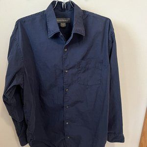 BANANA REPUBLIC MEN'S BLUE DRESS SHIRT MEDIUM